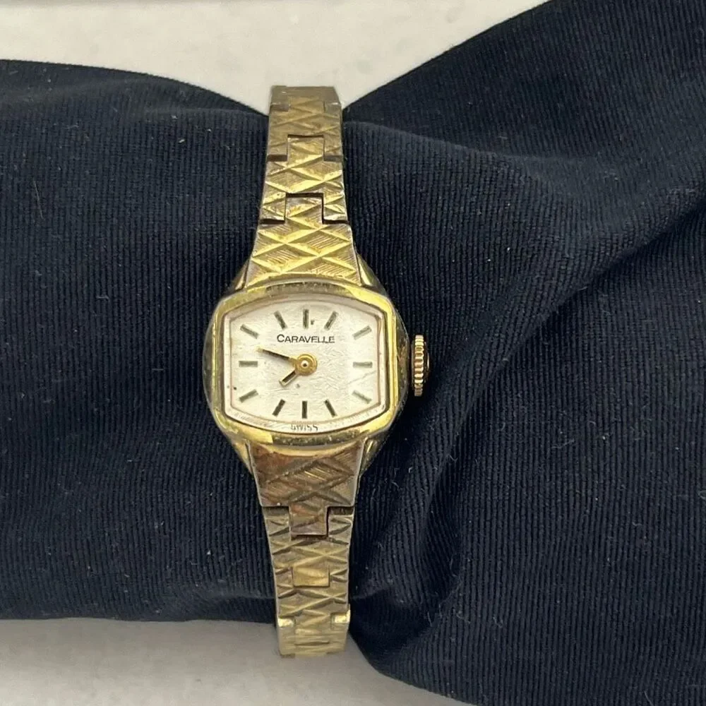 Caravelle by Bulova Women's Goldtone N9‎ Base Metal Textured Wristwatch